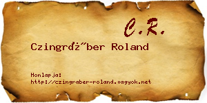 Czingráber Roland névjegykártya