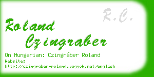 roland czingraber business card