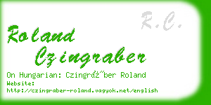 roland czingraber business card